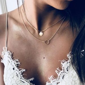 3 for $20 Elenore Circle Layered Necklace